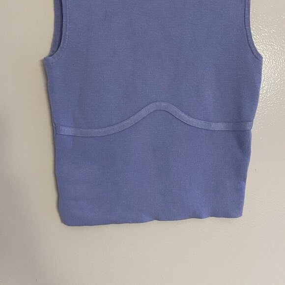 Abercrombie & Fitch Women M Periwinkle Knit Underbust Corset Crew Tank Top - Picture 3 of 9